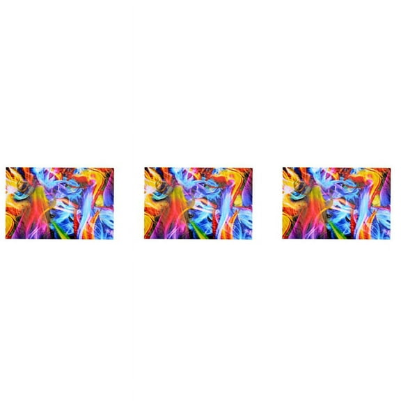 3X Rainbow Flames Hydrographic Film Water Transfer Printing Hydro Dip 50cmX100cm
