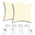 thumbnail image 2 of Yescom 2 Pack 18x18 Ft 97% UV Block Square Sun Shade Sail HDPE Canopy Patio Pool Yard, 2 of 11