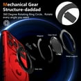 thumbnail image 3 of for iPhone 12 Pro Back Case, Ultra Slim 360 Degree Rotating Ring Kickstand Support Car Magnetic Mount Drop Protective TPU+ PC Hybrid Phone Case Cover for iPhone 12 Pro, Red, 3 of 14