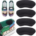 thumbnail image 1 of Heel Grips for Kids, Self-Adhesive Heel Cushion Extra Volume to Too Large Shoes Inserts Heel Protector for Boys and Girls Child Women (Black 2 Pairs), 1 of 5