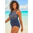 thumbnail image 3 of Swim 365 Women's Plus Size Sarong-Front Swimsuit, 3 of 5