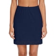 thumbnail image 2 of RoamHome Women's High-Waisted Lace Hem Mini Skirt Casual Elastic Waist A-Line Summer Short Skirt with Side Slit, 2 of 5