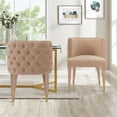 thumbnail image 2 of Manhattan Comfort Maya Dining Chair with Solid Wood Frame in Cream - Set of 2, 2 of 2