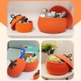 thumbnail image 5 of Pumpkin Basket With Lid for Halloween, Candy Basket Decorative Cute Basket, Orange Woven Rope Basket for Kids, Baby, Trick or Treat Bucket (A), 5 of 7