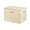 Beige, variant on TFYZYY Rattan Storage Basket with Lid Stackable Woven Organizer Bin for Home, Bathroom, Closet, and Shelf Removable Fabric Liner and Decorative Design for Clutter-Free Living