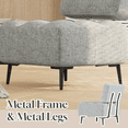 thumbnail image 2 of Erinnyees Mid-Century Modern Accent Chair with Plush Cushion & Metal Legs, Comfy Gray Linen Armchair for Living Room, Bedroom, Gray, 2 of 7