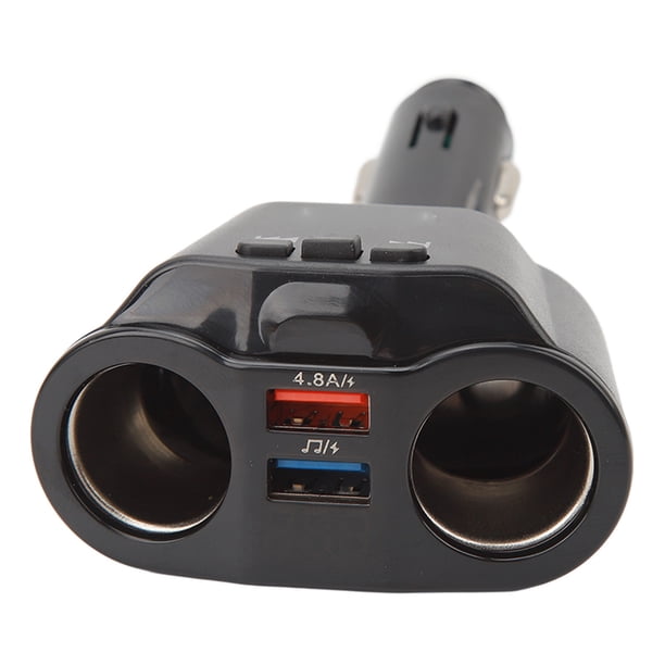 Cargador de coche Nikou adaptador de encendedor de cigarrillos Bluetooth 2 enchufes cargador rápido