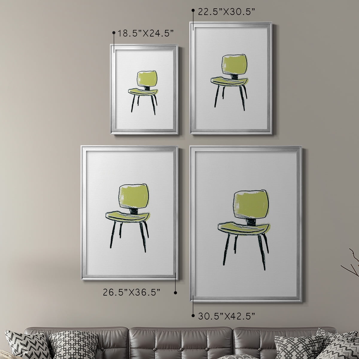 Take a Seat VI Premium Framed Print, in Gold, Black, or Silver - Ready to Hang