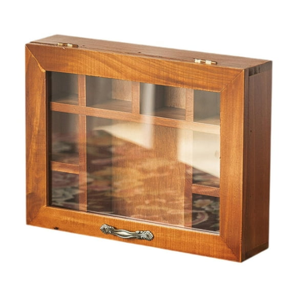 Luzkey Desktop Storage Cabinet Display Box Freestanding Display Trinket Box Ear Storage for Perfume Milk Cup Vanity Kitchen