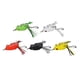 thumbnail image 1 of 5 piezas de Rana de cebo artificial Sharpla con cola de lentejuelas de ganchos Crankbait Tackle Crank, 1 of 8
