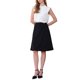 thumbnail image 2 of Blusa de oficina sin mangas para mujer INSPIRE CHIC, con botones, volantes y cuello redondo, color blanco L, 2 of 5