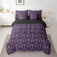 thumbnail image 2 of Castle Fairy Purple Spider Damask Bedding Comforter Set,Exotic Style Queen Bedding Sets, 2 of 8