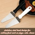 thumbnail image 3 of 2uds Pastel Servidor Pastel Pizza Parrilla Espát*la Cortador Lasaña Volteador Plástico Mango Hornear Cocina Soporte Boda Fiesta Servicio Blanco+Negro, 3 of 7