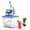 Blue, variant on Commercial Electric Ice Crusher Machine, 4 Stainless Steel Blades Snow Cone Maker with Safety Switch for Home Bar Cafe Party