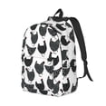 thumbnail image 2 of Balery Retro Rooster Vintage Canvas Backpack for Men and Women - Large Capacity, Durable Travel Laptop Bag for School, Work, Hiking, and Outdoor Activities, 2 of 7