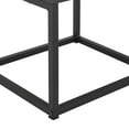 Musehomenic End Table with Drawer and Shelf, Metal Legs, Black