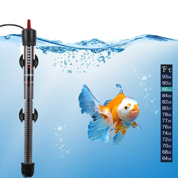 Aquarium Heater 50 W, Submersible Fish Tank Heater Thermostat with Suction Cup for 5 to 15 Gal Tank