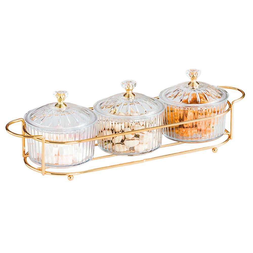 Famure Snack Serving Bowls Dried Fruit Tray With LidServing Dishes
