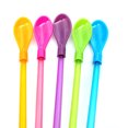 thumbnail image 3 of Yuarrent Cuchara de plástico duradera de 10 piezas con pajita integrada para facilitar la apertura de la pajita para comer y beber Mostrada, 3 of 6