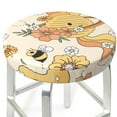 thumbnail image 3 of Disketp Groovy Floral Stool Covers Round, Super Soft Round Bar Stool Cushion Covers Seat Cushion - 14 Inch, 3 of 7