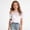 White-3, variant on Odeerbi Toddler Kids Girls 4th of July One Shoulder T-Shirt Short Sleeve Independence Day Graphic Tops