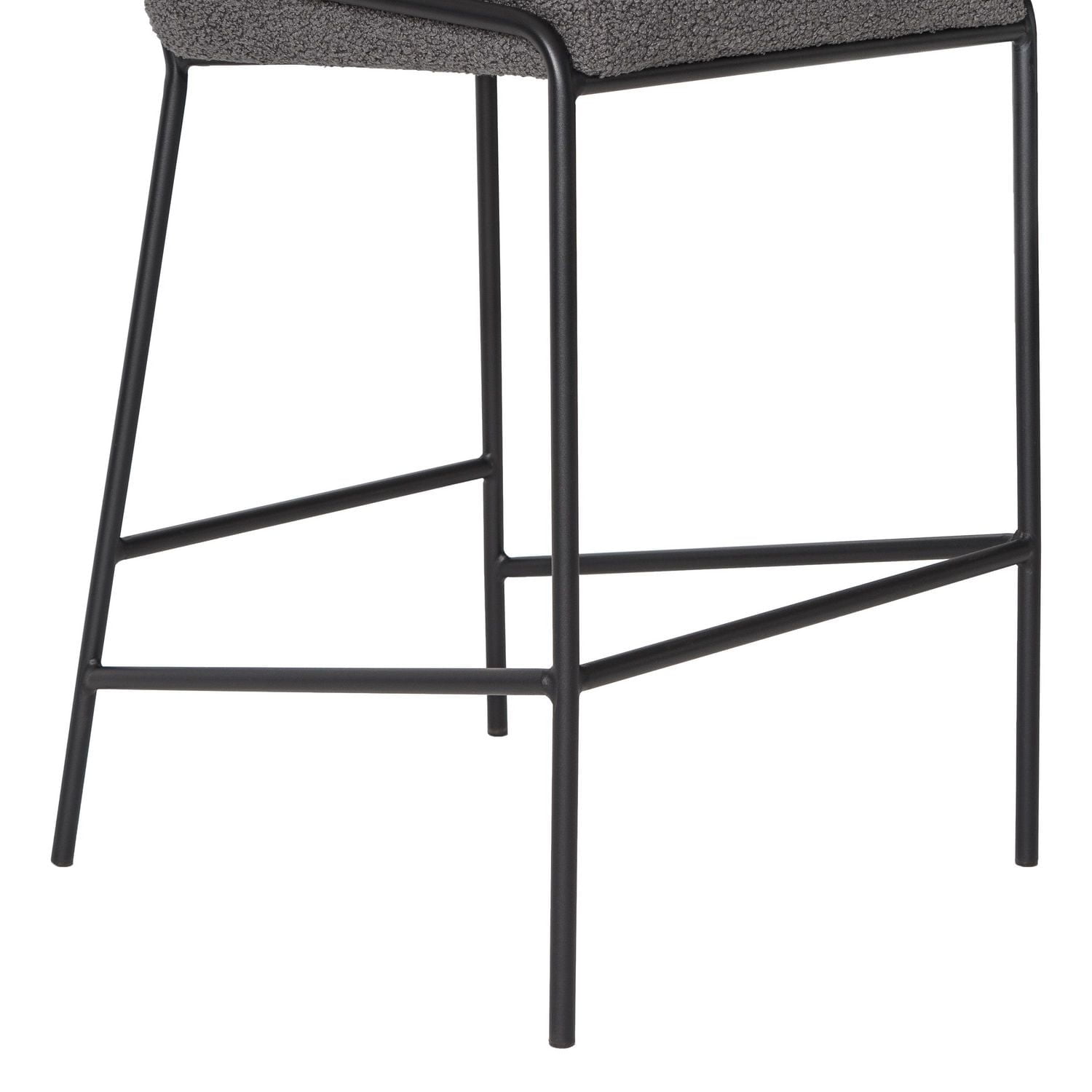Tabouret de bar CorLiving Blakeley Modern Boucle en tissu rembourré avec pieds en métal – Vendu à l'unité