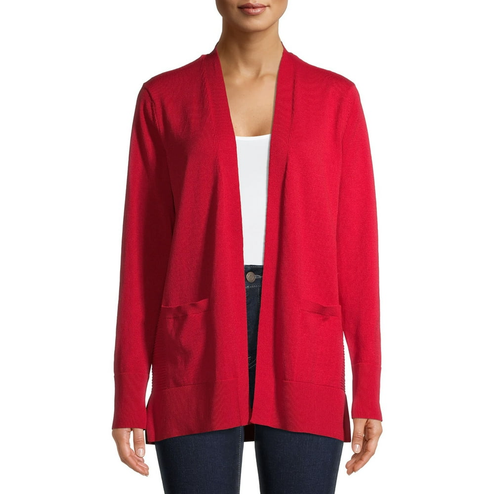 Time and Tru - Time and Tru Women's Open Front Cardigan - Walmart.com ...