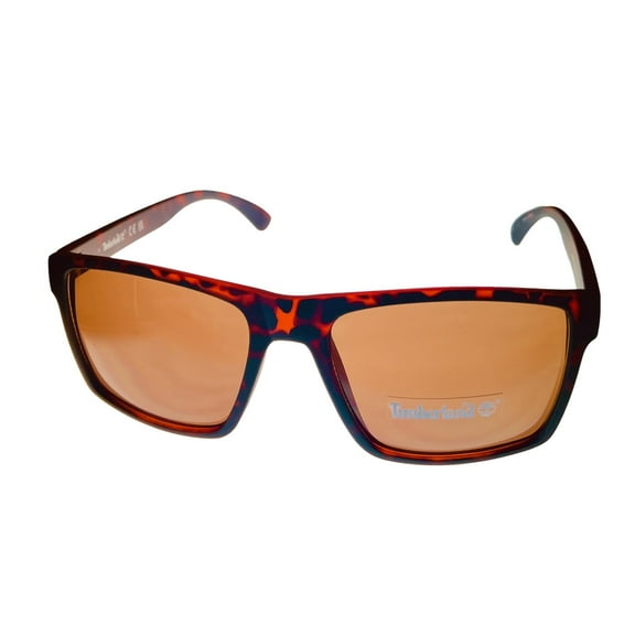 Timberland TORTOISE Men's Rectangle Plastic Brown Lens Sunglass
