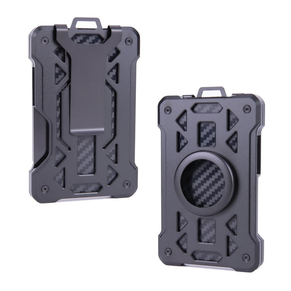 navor Minimalist Wallet with AirTag Holder, Money Clip, RFID Blocking Front Pocket Metal Wallet, Slim Credit/Business Card Holder Holds up to 15 Cards for Men and Women