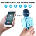 thumbnail image 2 of PIMPIMSKY Wireless Bluetooth Karaoke Microphone with Stereo Speaker DS878 - Blue, 2 of 4