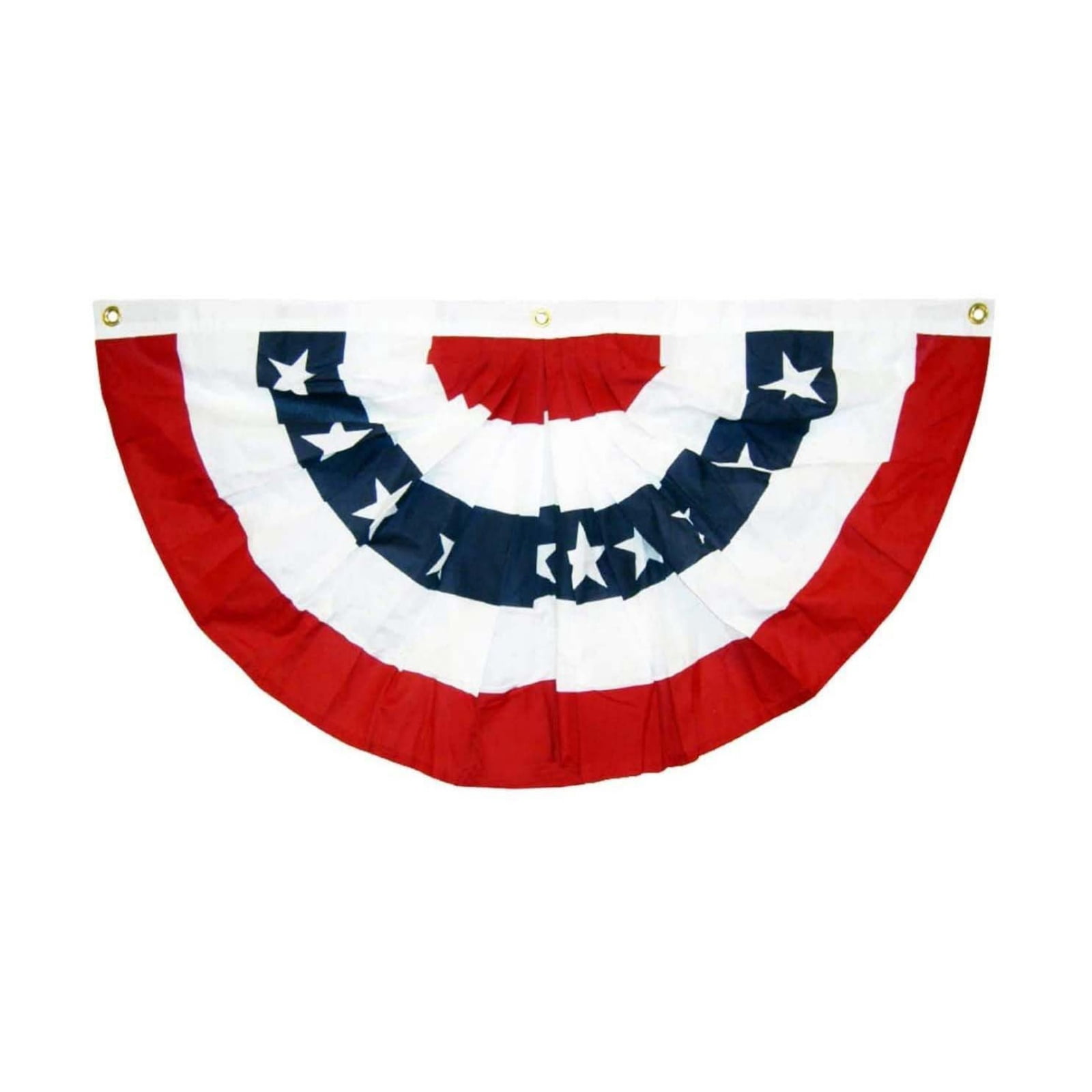3PCS 1.5x3 Ft American Flags For Outside ,American Pleated Fan Flag ,Bunting Flags Outdoor 4th Of July Decorations American Flags - Half Fan Banner Pleated Patriotic Flag Usa Flags