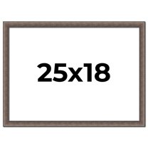 25x18 Frame Silver Real Wood Picture Frame Width 1.25 Inches | Interior Frame Depth 0.5 Inches |