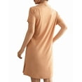 thumbnail image 3 of INNERSY Women's Nightgown Short Sleeve Button Down Soft V Neck Sleepshirt(M,Orange), 3 of 9