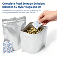thumbnail image 6 of CCOCC 2026 New 50/100Pcs Mylar Bags 8.7Mil W/ Oxygen Absorbers Stand-Up Resealable Food Storage for Food, Snack, Coffee, Tea, Nuts, 6 of 6