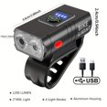 thumbnail image 4 of QJUHUNG Portable LED Bike Light Set  USB Rechargeable Headlight  6 Flash Light Modes  Aluminium Housing and Rear Light Saftey For Cycling  Biking & Motorcycling, 4 of 6