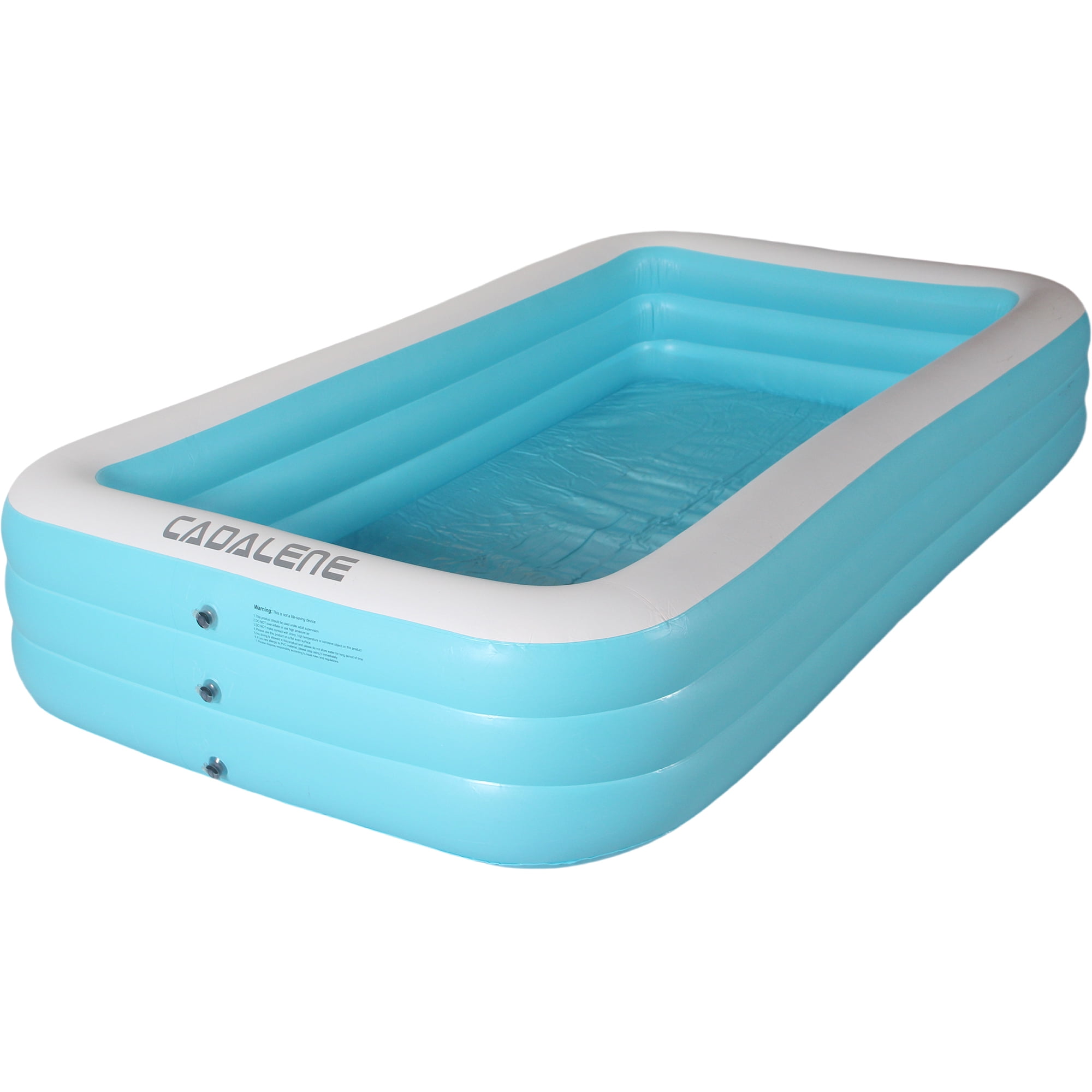 CADALENE Inflatable Swimming Pool for Kids and Adults, 10ft Rectangular Family Large Blow up Pool for Backyard, Outdoor