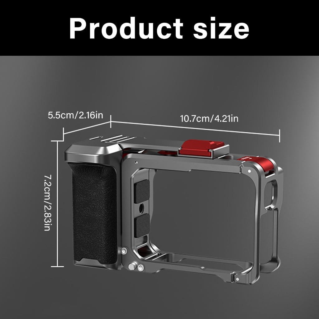 Jesscasday Portable Aluminum Camera Stabilizer Quick Release Cage Action Camera Expansion