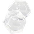 thumbnail image 2 of Caja de anillo hexagonal transparente personalizada, caja de anillo de compromiso de acrílico personalizada con texto grabado, soporte de caja de almacenamiento de anillo de ceremonia de boda..., 2 of 5