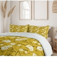 thumbnail image 6 of Ambesonne Hawaii Duvet Cover Sets, Flower Spring Blossom, 2-King, Earth Yellow Umber, 6 of 7