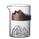 thumbnail image 5 of Jarra de cristal japonesa de montaña con asa, taza de café de cristal transparente de 330ml para té, bebida, leche y café, 5 of 9