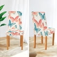 thumbnail image 3 of Yayeee 2 Pack Dining Chair Covers Stretch Parson Chairs Slipcovers Seat Protector, Watercolor Butterflies, 3 of 6