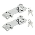 Keyed Hasp Locks Zinc Alloy Safety Key Locking Hasp Kit for Drawers