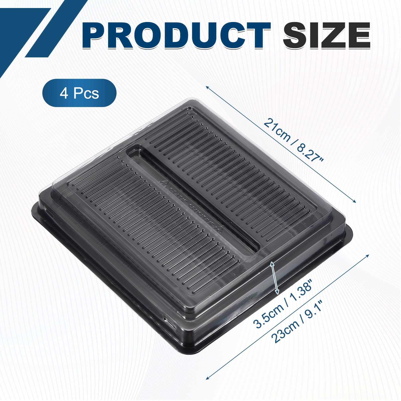 Uxcell 4Pcs DIMM Desktop DRR3 Memory RAM Module Package Tray with Cover - Plastic Clamshell Antistatic Tray Transparent Packaging Container for Desktop