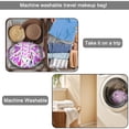 thumbnail image 5 of Fashionable Full-Print Drawstring Cosmetic & Makeup Bag – Large Portable Makeup Organizer with Inner Zipper Pocket & Mesh Compartment, Travel Toiletry Bag for Women, 5 of 5