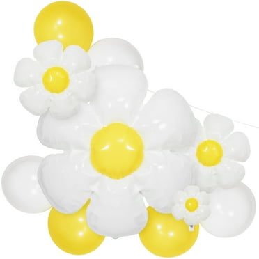 White/Yellow Daisy Balloon Kit, 10 Pieces, by Way To Celebrate