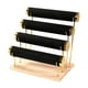 thumbnail image 1 of Soporte para pulseras, exhibidor de pulseras, torre independiente, base de madera desmontable, brazalete negro, 1 of 6
