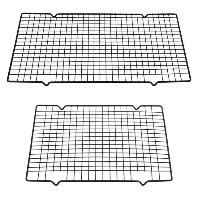 KAKOWELY Bread Cooling Rack 2pcs Nonstick Cake Bread Cooling Rack Rectangle Design Baking Cooling Rack16.06"X10.16"X0.59"