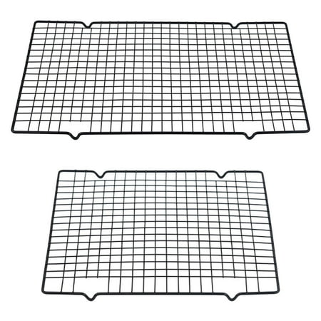 

NUOLUX 2pcs Nonstick Cake Bread Cooling Rack Rectangle Design Baking Cooling Rack