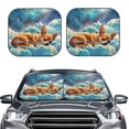thumbnail image 2 of Fotbe Artistic Starry Sky Cloud Dog 2-Piece Car Windshield Sun Shade | Sun Blocker for Car Windshield | Foldable Automotive Interior Accessories for Sun Protection-Small, 2 of 7