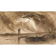 thumbnail image 2 of John Martin 24x16 Gold Ornate Framed and Double Matted Museum Art Print Titled - Landscape with Tower and Approaching Storm, 2 of 4